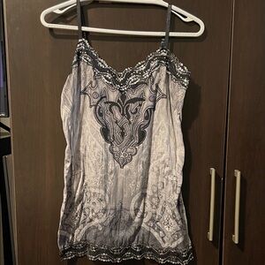 Maurices Black and Gray Patterned Camisole